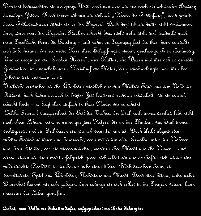 Anima - Das dritte Zeitalter, Vorgeschichte Seite 1